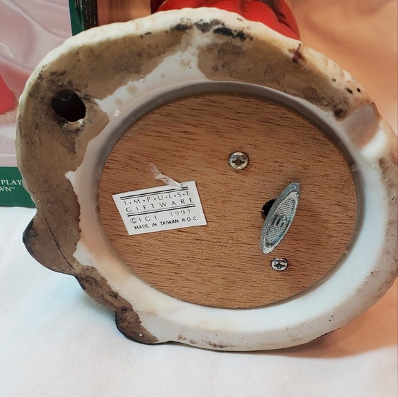 Musical Olde World Santa Claus Vtg 1991 Porcelain Figurine Stocking - Picture 7 of 13